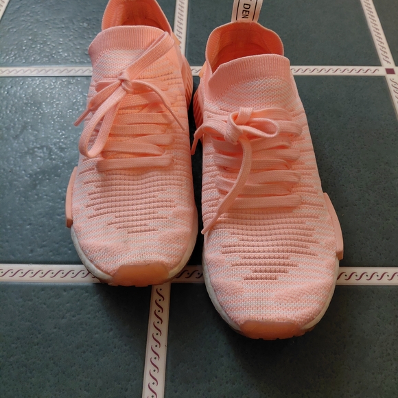 adidas Women's Peach Knit Lace-Up Sneakers - Picture 3 of 5